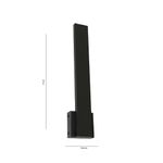 Lámpara de Pared Exterior LED 12 W 51 cm Diseño Moderno Color Negro