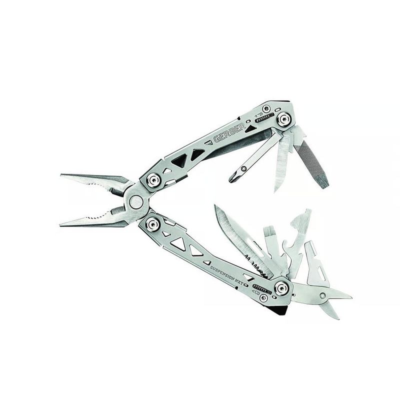 Navaja Multiherramienta Gerber Plateada con 15 Funciones y Diseño Butterfly