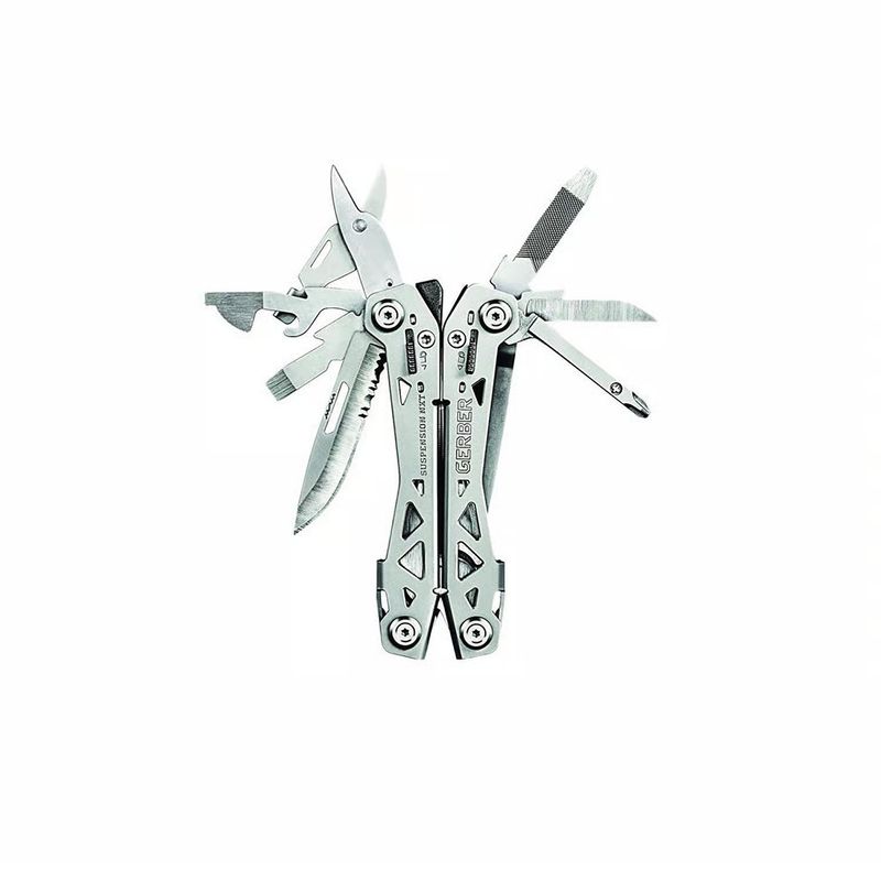 Navaja Multiherramienta Gerber Plateada con 15 Funciones y Diseño Butterfly