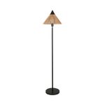 Lámpara de Pie de Mimbre 40 W Color Negro y Natural