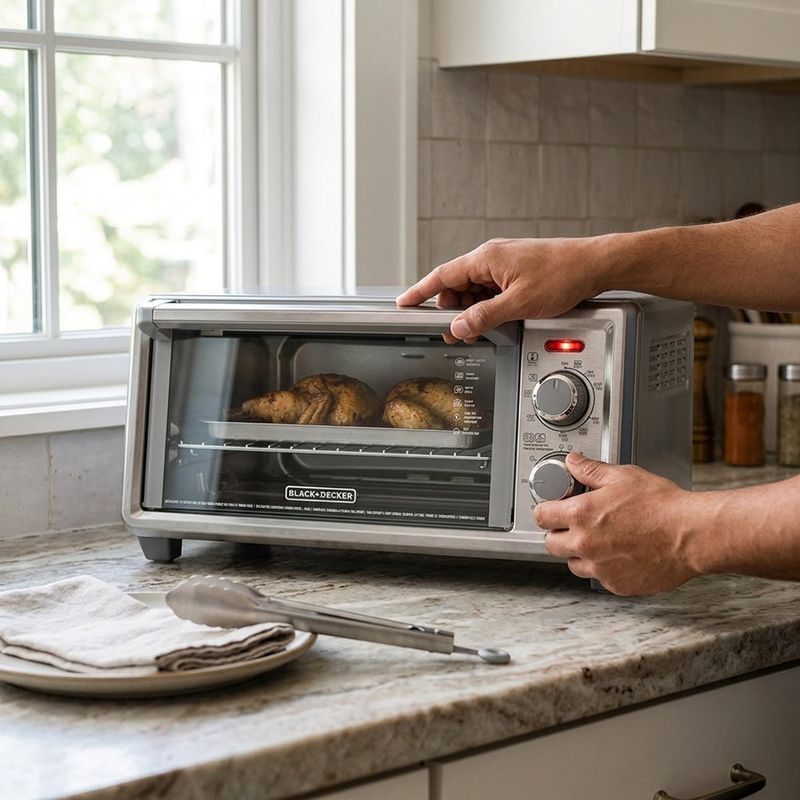 Horno Tostador con Convección para 4 Rebanadas Plateado