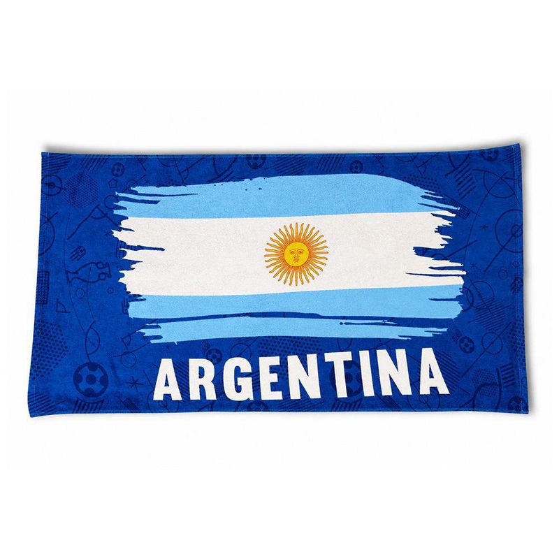 Toalla Mundial de 76 x 152 cm Diseño Bandera Argentina