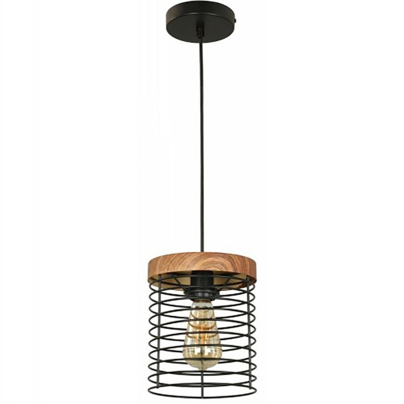 Lámpara Colgante de 1 Luz Base E26 60W Color Negro