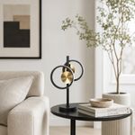 Lámpara de Mesa LED Decorativa de 8 W 3000 K Color Negro con Dorado