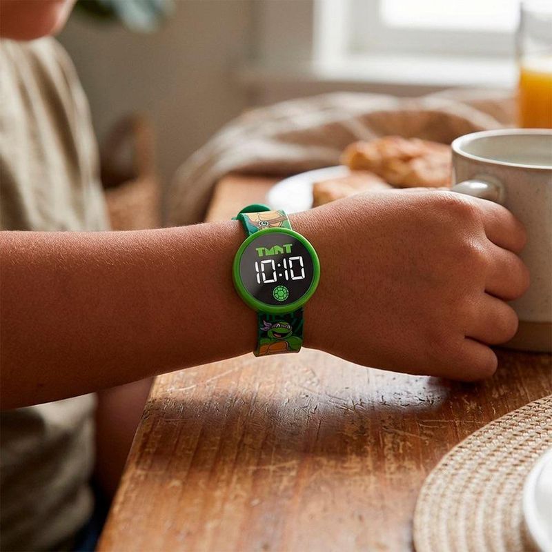 Reloj Digital LED para Niños Diseño Tortugas Ninja Color Verde