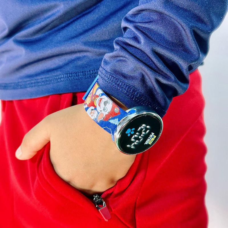 Reloj Digital LED para Niños Diseño Paw Patrol Color Azul
