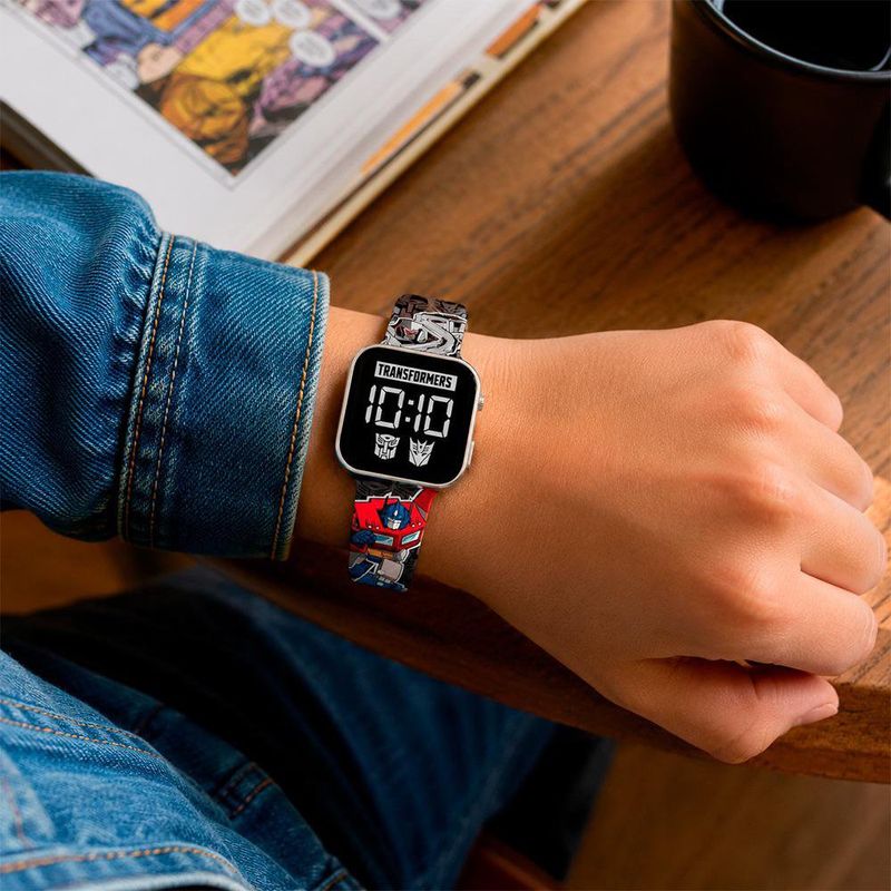 Reloj Digital LED para Niños Diseño Transformers Optimus Prime