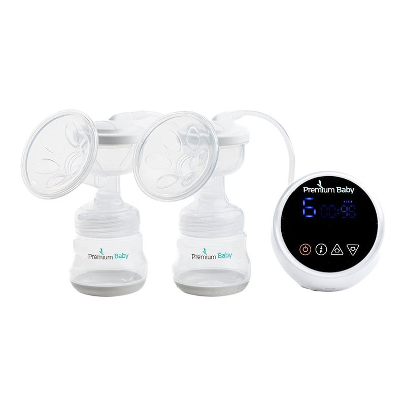 Extractor de Leche Eléctrico Doble con Pantalla LED y Batería Recargable Blanco
