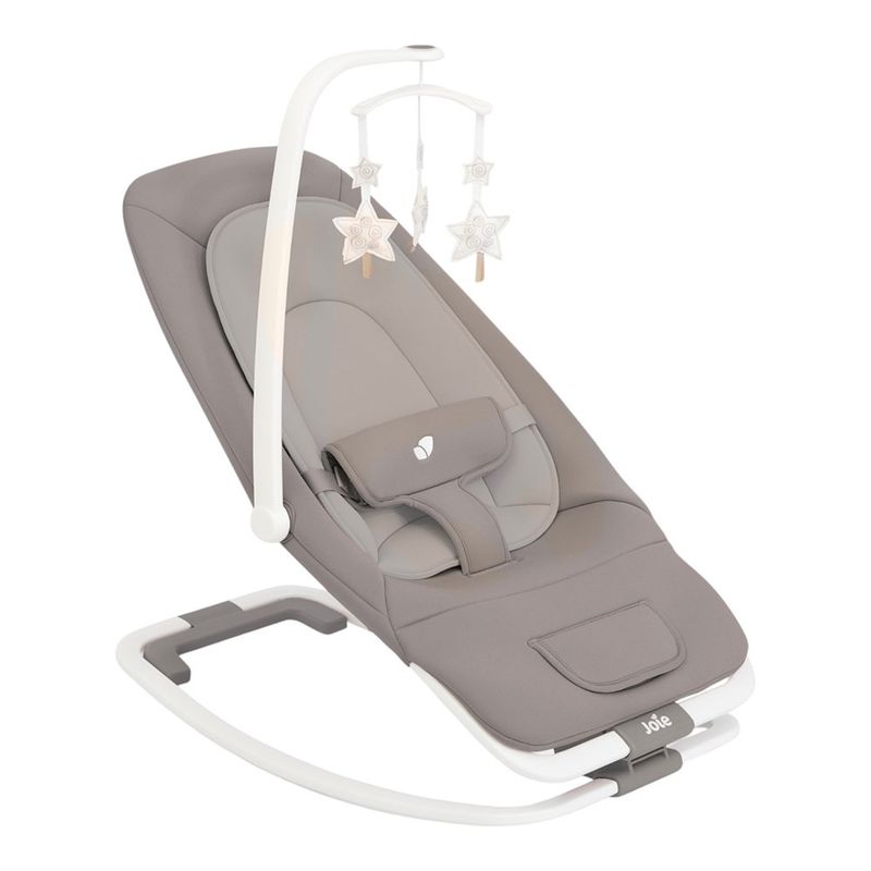 Mecedora Dreamer Strata Walnut para Bebé con Vibración, Sonidos y Arco de Juegos Beige