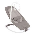 Mecedora Dreamer Strata Walnut para Bebé con Vibración, Sonidos y Arco de Juegos Beige