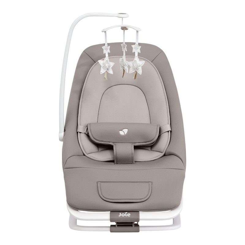 Mecedora Dreamer Strata Walnut para Bebé con Vibración, Sonidos y Arco de Juegos Beige