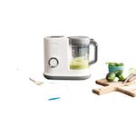 Procesador de Alimentos para Bebé 2 en 1 con Vapor y Licuadora Blanco
