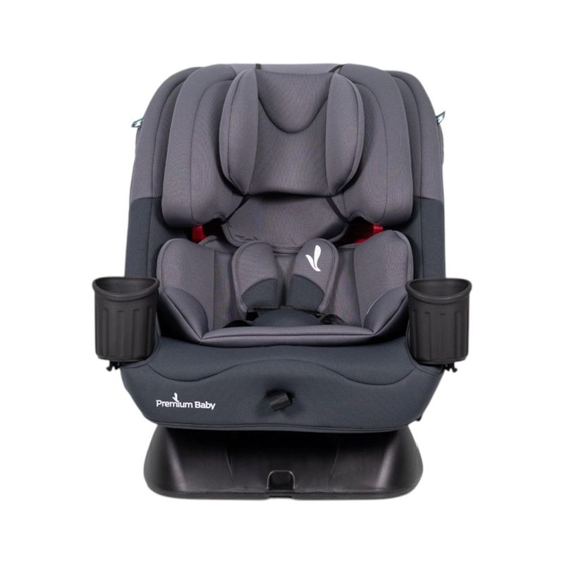 Silla de Carro Rumi Gris Multietapa con Arnés 5 Puntos y Portavasos Gris