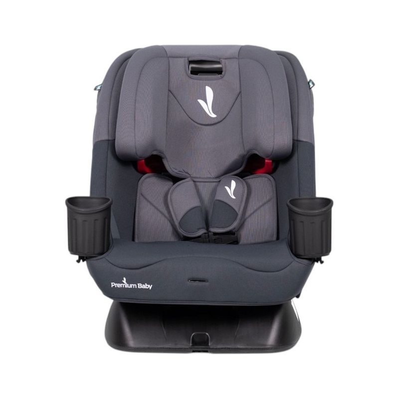 Silla de Carro Rumi Gris Multietapa con Arnés 5 Puntos y Portavasos Gris