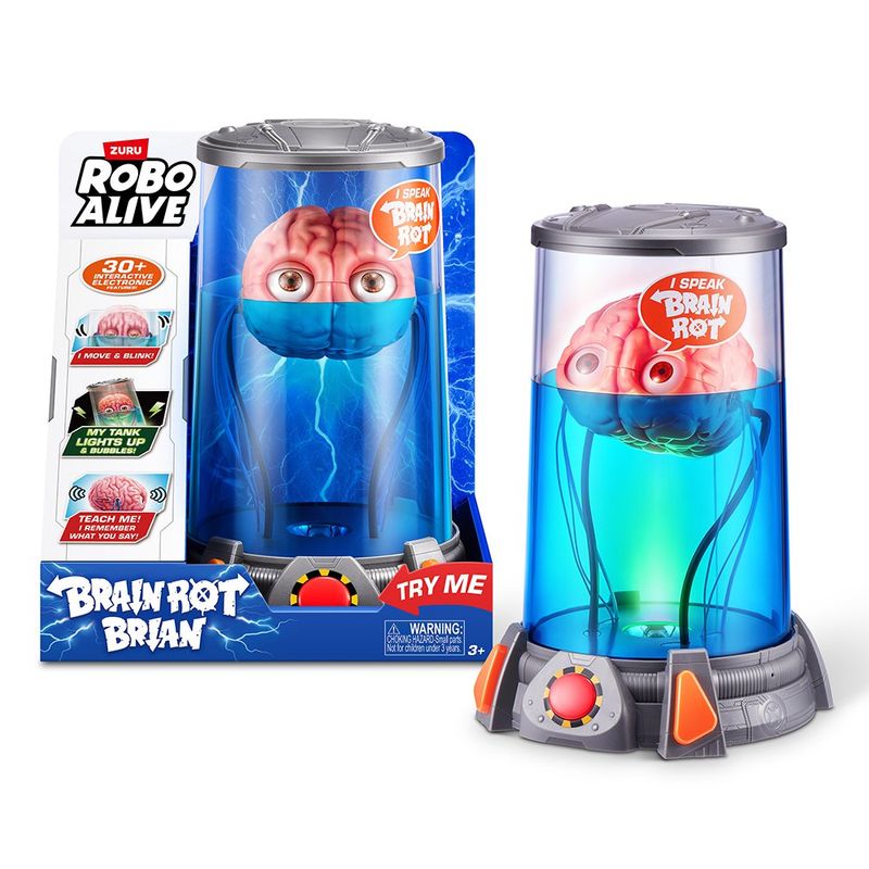 Figura Interactiva Brain Rot Brian Robo Alive con Más de 30 Funciones