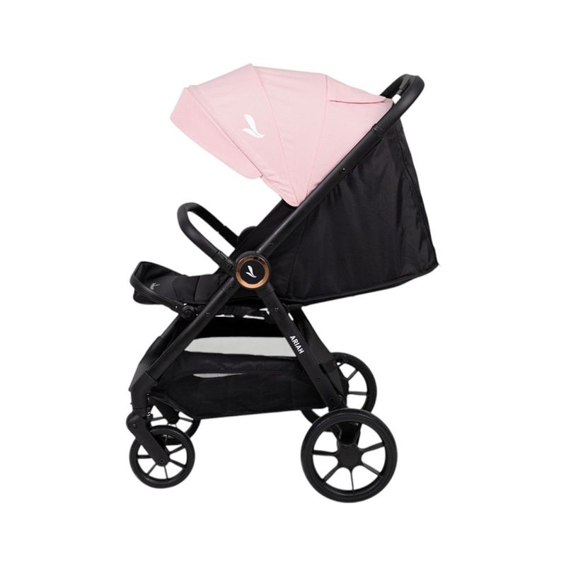 Travel System Ariah Rosado con Carruaje, Portabebé y Base para Auto Rosado