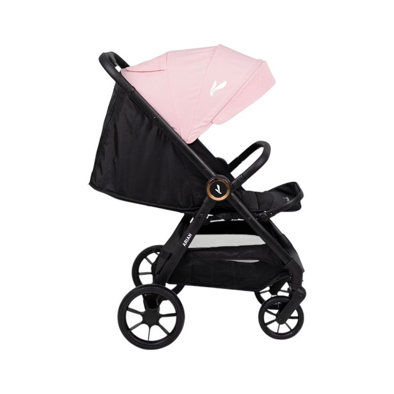 Travel System Ariah Rosado con Carruaje, Portabebé y Base para Auto Rosado