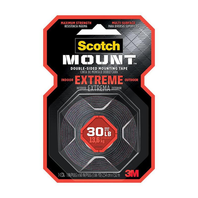 Cinta Doble Cara Scotch Mount Extreme Multi Superficie 1.52 m