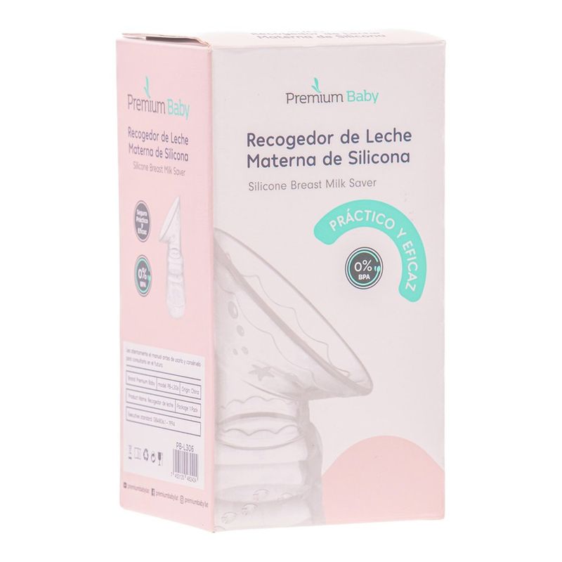 Recolector de Leche Materna de 100 ml Silicona Libre de BPA Transparente