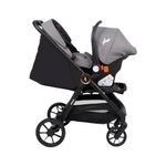 Travel System Ariah Gris con Carruaje, Portabebé y Base para Auto Gris