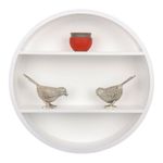 Repisa Circular Decorativa de 2 Alturas Color Blanco