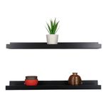 Set de 2 Repisas Flotantes Decorativas Color Negro