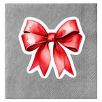 Set de 20 Servilletas de Papel 33 x 33 cm de 3 Capas con Diseño de Moña