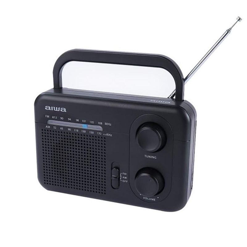 Radio Portátil Analógico con AM-FM Color Negro