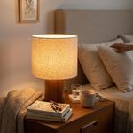 Lámpara Cerámica de Mesa E27 Estilo Madera