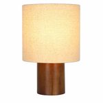 Lámpara Cerámica de Mesa E27 Estilo Madera