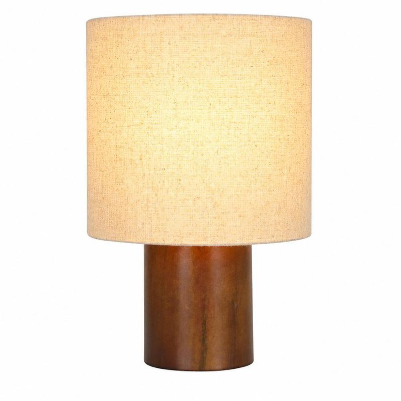 Lámpara Cerámica de Mesa E27 Estilo Madera