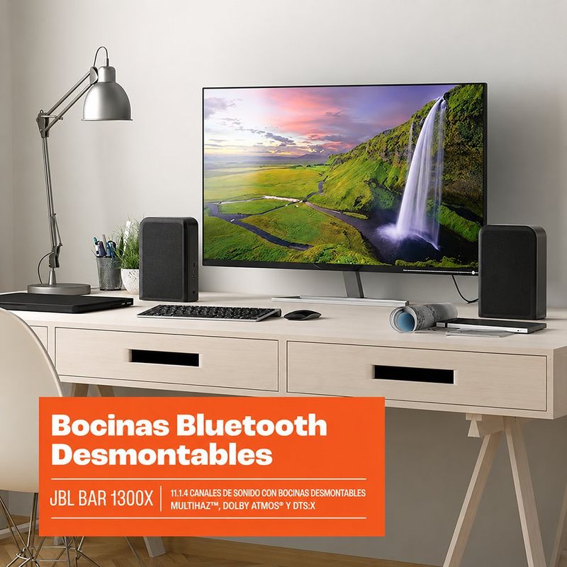 Barra de Sonido 7.1 Canales Bar 800MK2 con Subwoofer Inalámbrico de 10 Plg Negra