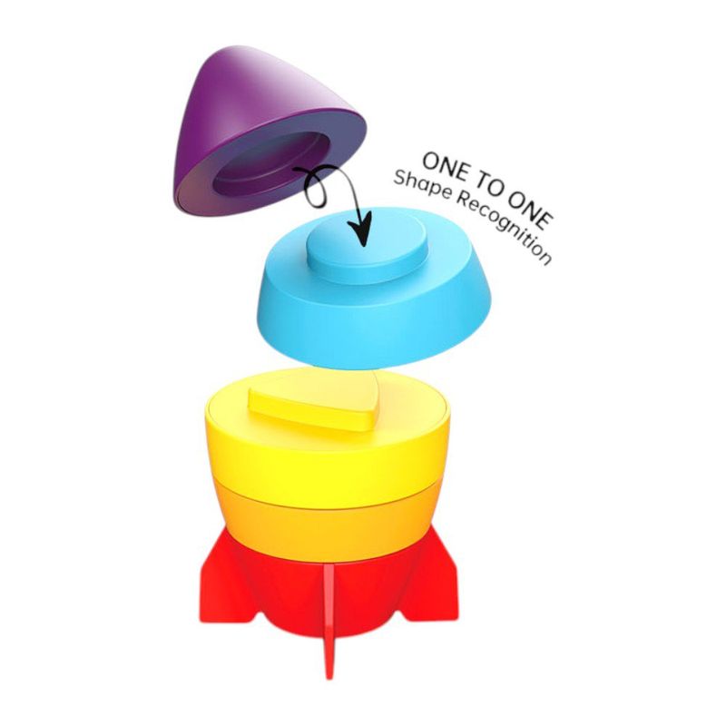 Juguete Apilable de Cohete y Pelota Multicolor de 12 Pzas