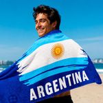 Toalla Mundial de 76 x 152 cm Diseño Bandera Argentina
