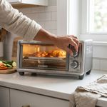 Horno Tostador con Freidora de Aire para 4 Rebanadas y con 5 Funciones Plateado