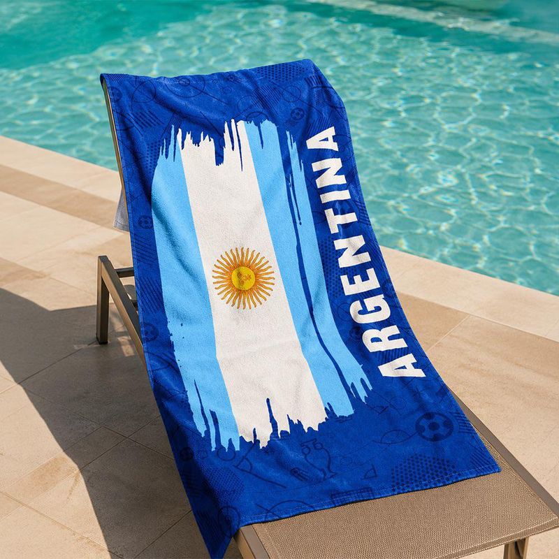 Toalla Mundial de 76 x 152 cm Diseño Bandera Argentina
