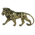 Figura Decorativa León Caminando Dorado 23 cm