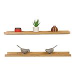 Set de 2 Repisas Flotantes Decorativas Acabado Madera