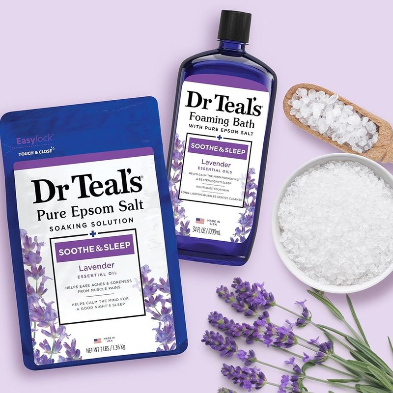 Kit Dr Teal’s Soothe & Sleep Lavanda con Sal Epsom y Espuma para Baño