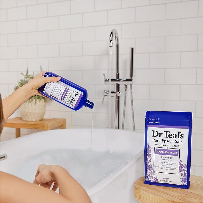 Kit Dr Teal’s Soothe & Sleep Lavanda con Sal Epsom y Espuma para Baño