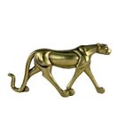 Figura Decorativa Leopardo Caminando 19.3 cm Color Dorado