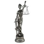 Figura Decorativa Dama de la Justicia 44.7 cm Color Plateado