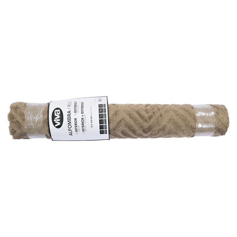 Alfombra Tipo Yute 90 x 150 cm para Interior Color Beige