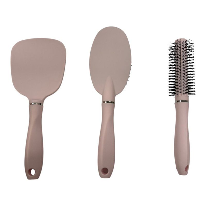 Set de Cepillos para Cabello y Espejo de Mano Colores Surtidos