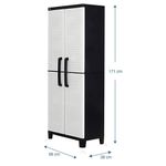 Armario de Polipropileno Space Winner con Estantes Ajustables 38 x 68 x 171 cm Color Blanco y Negro