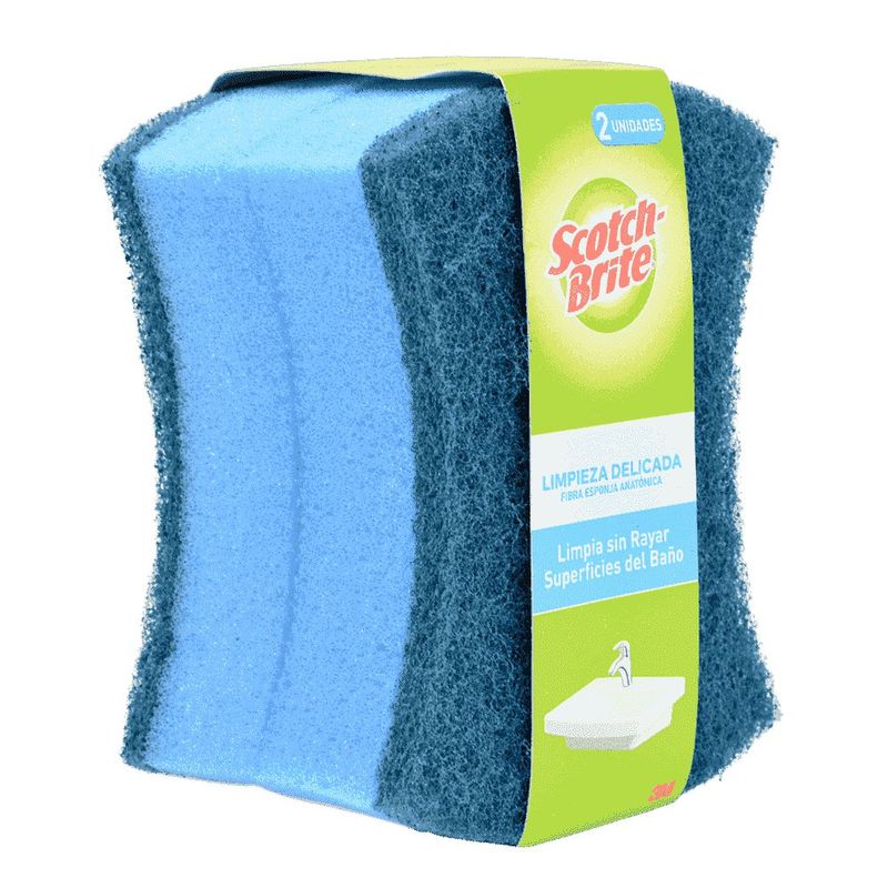 Esponja Scotch-Brite Cero Rayas para Baño 2 Unidades