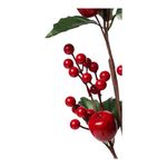 Rama Decorativa con Bayas y Manzanas 16 x 68 x 16 cm Roja para Navidad