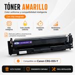 Tóner CRG055-Y con Chip Integrado Color Amarillo