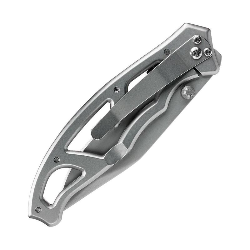 Navaja Gerber Plateada con Hoja de Acero Inoxidable Alto Carbono