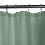 Set de Cortina para Baño con Liner y Ganchos 14 Piezas Diseño Texturizado Color Verde Oscuro